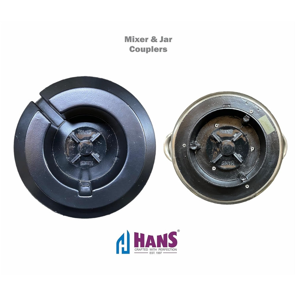 HANS Dominar X Pro 2000 Watts 2.8 HP Commercial Mixer Grinder With 2 Jar Heavy Duty | Black GreY