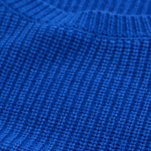 Dark Blue Fisherman Knit Sweater