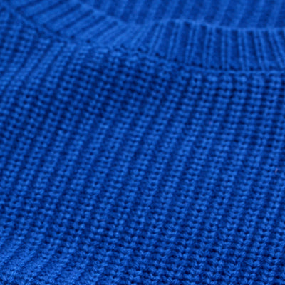 Dark Blue Fisherman Knit Sweater