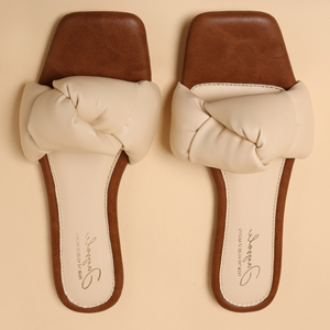 Camel Tale Knoted Flats