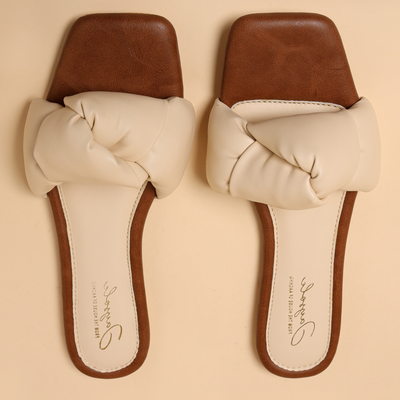 Camel Tale Knoted Flats