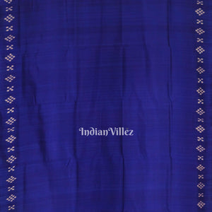 Blue Odisha Ikat Pasapali Contemporary Silk Saree