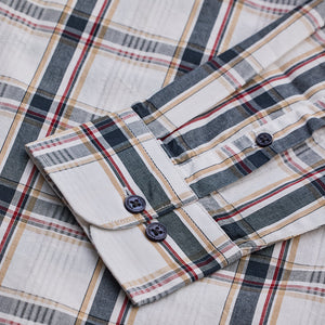 White Checks Slim Fit Shirt