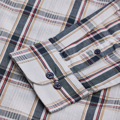 White Checks Slim Fit Shirt