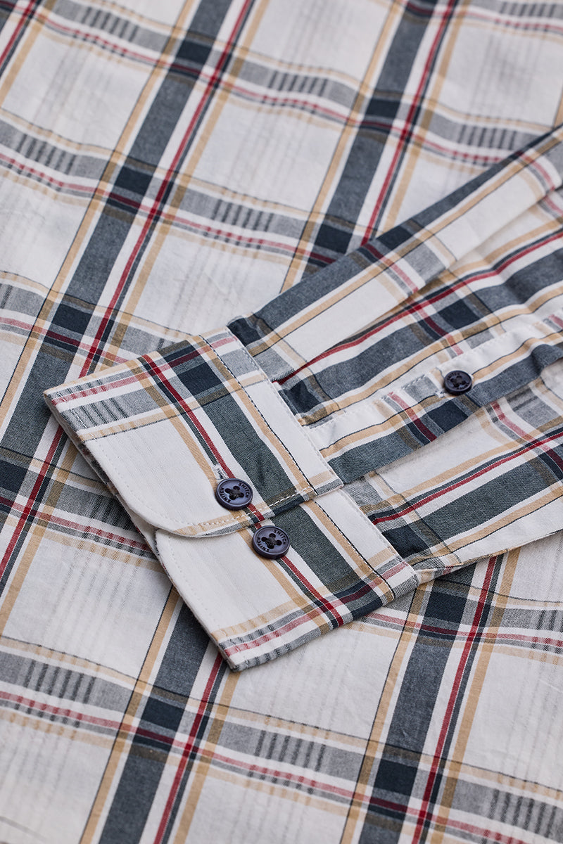 White Checks Slim Fit Shirt