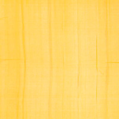 Mustard Handloom Plain Kanchipuram Silk Saree With Abstract Motifs In Border