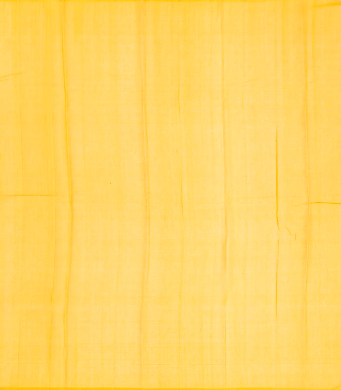 Mustard Handloom Plain Kanchipuram Silk Saree With Abstract Motifs In Border