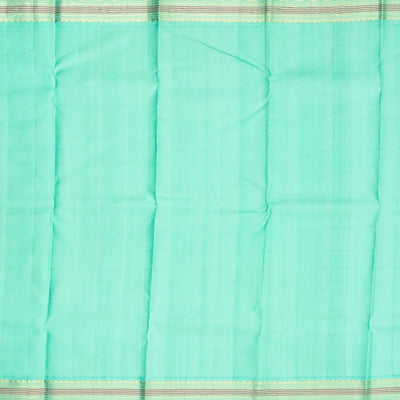 Black Handloom Kanchipuram Korvai Silk Saree With Buttas