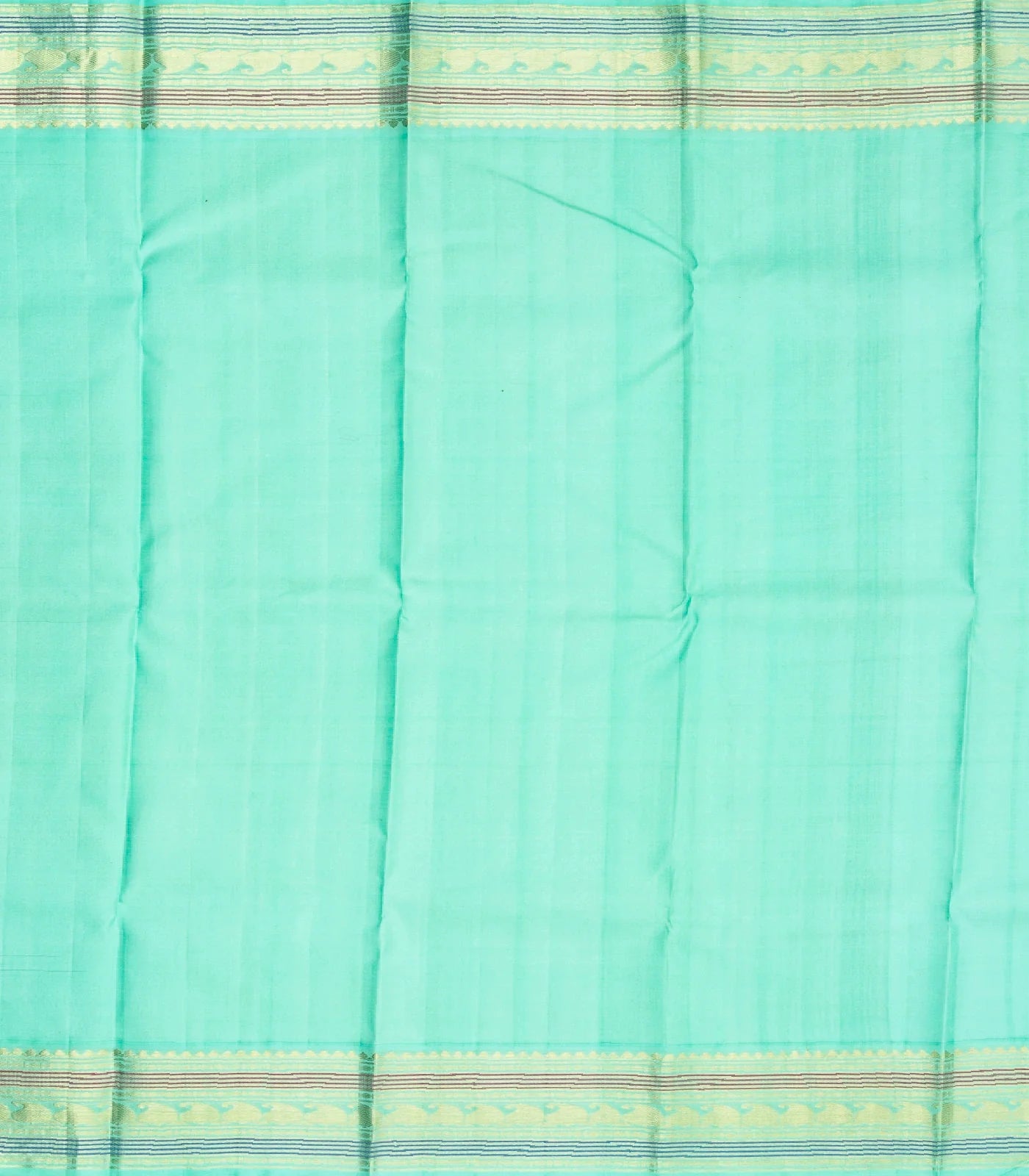 Black Handloom Kanchipuram Korvai Silk Saree With Buttas