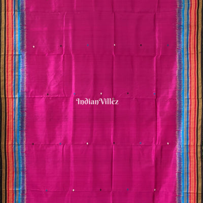 Magenta Odisha Ikat Kathiphera Khandua Silk Saree