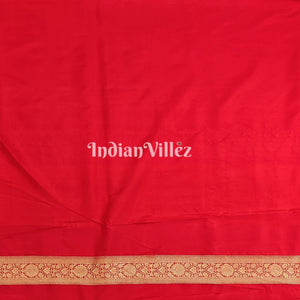Red Designer Banarasi Meenakari Katan Silk Saree