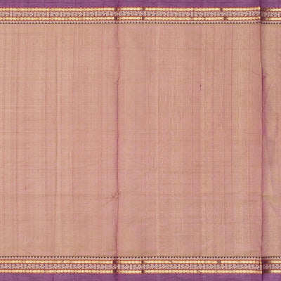 Dusty Pink Handloom Silk Cotton Saree With Parrot Buttas