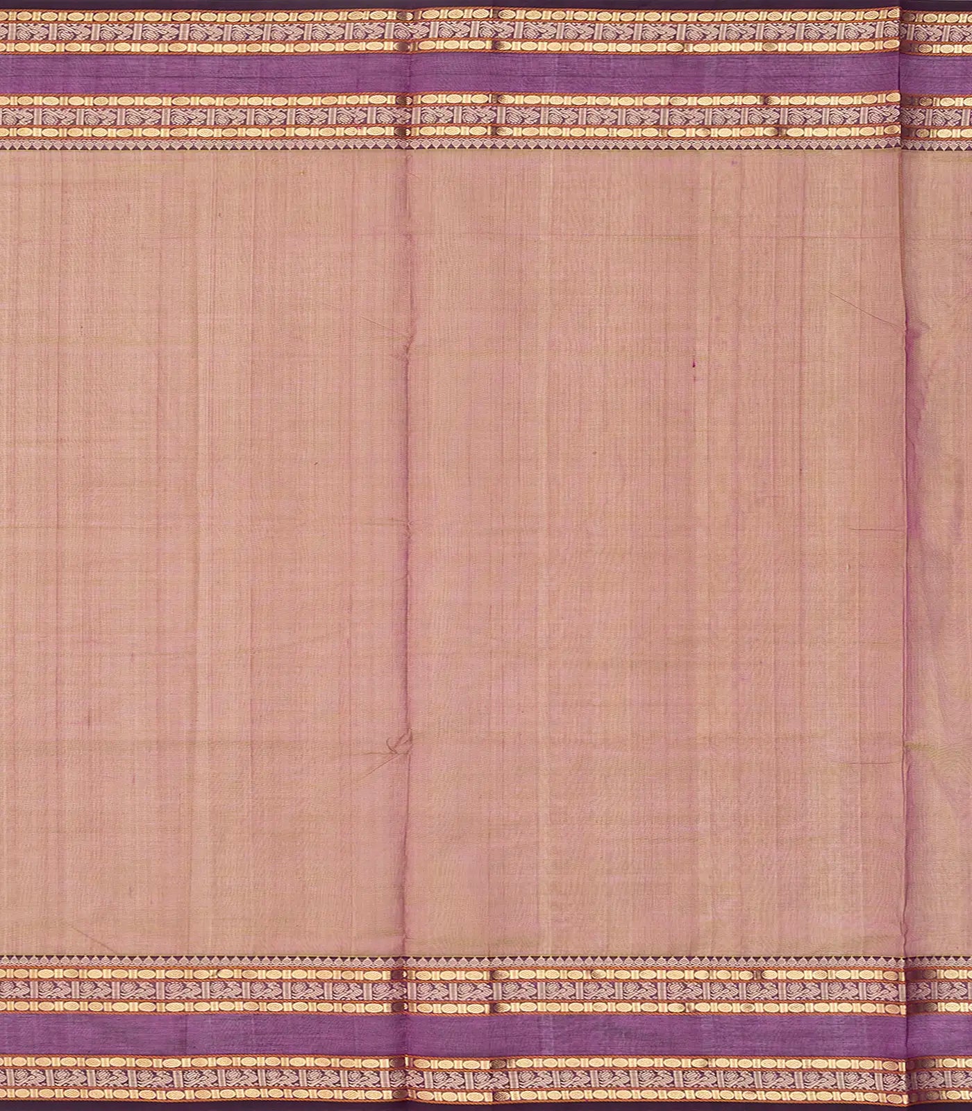 Dusty Pink Handloom Silk Cotton Saree With Parrot Buttas