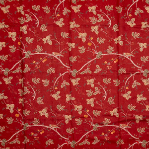 Dark Grey Handloom Tussar Silk Saree With Embroidered Chevron Mirror Motifs