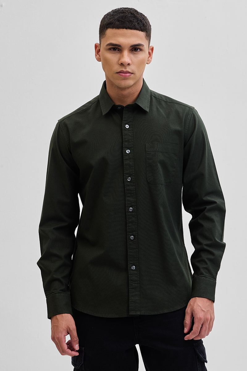 Olive Slim Fit Shirt