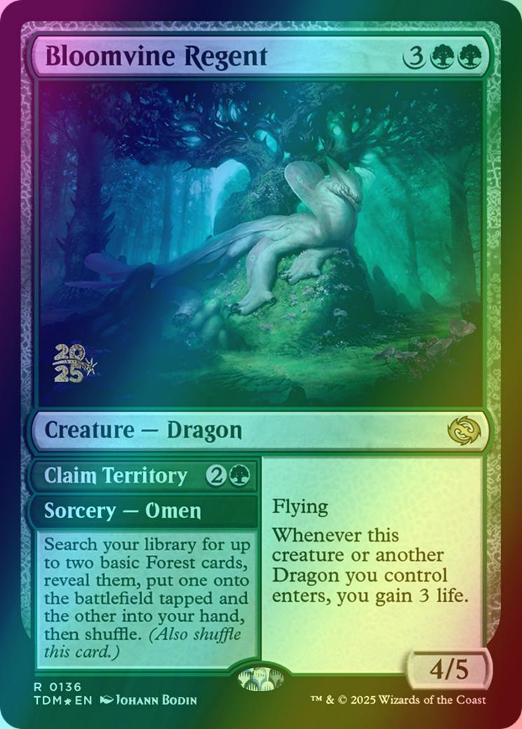 Bloomvine Regent // Claim Territory [136s] [Prerelease] [Tarkir: Dragonstorm: Promos] [Foil]