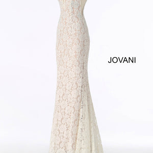 Beaded Lace Fitted Sleeveless Gown by Jovani 48994