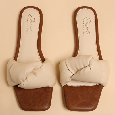 Camel Tale Knoted Flats