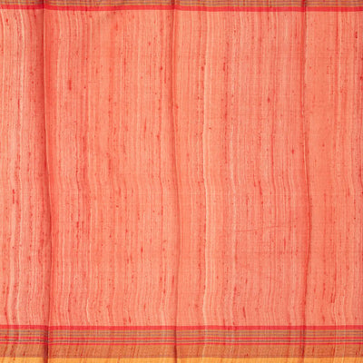 Cream Handwoven Tussar Silk Saree With Floral Motifs-Cream