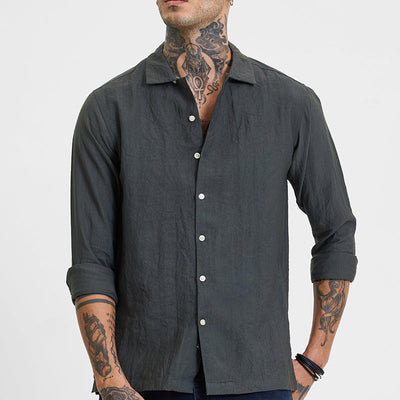 Grey Crinkle Shirt