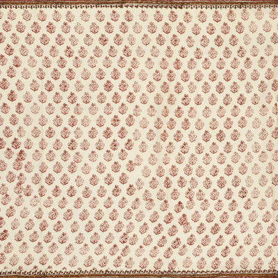 White Woven Jaipur Cotton Saree Printed With Floral Motifs