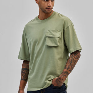 Sage Utility Pocket Oversized T-Shirt
