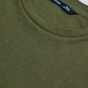 Olive Textured Sweatshirt