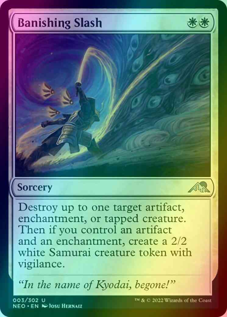 Banishing Slash [3] [Kamigawa: Neon Dynasty] [Foil]
