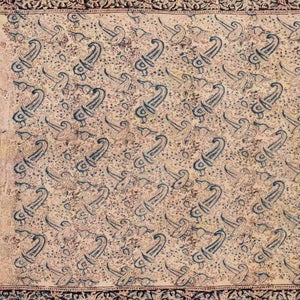 Maroon Woven Kalamkari Cotton Saree With Printed Mango Motifs