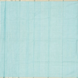 Turquoise Handloom Kanchi Cotton Saree With Annam Buttas