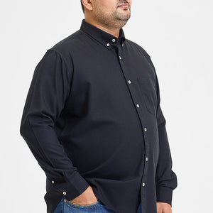 Black Button Down Regular Fit Shirt