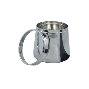 Mirror Stainless Steel Conical Dabba with See Through Glass lid | Silver | 1 Pc