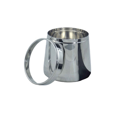 Mirror Stainless Steel Conical Dabba with See Through Glass lid | Silver | 1 Pc