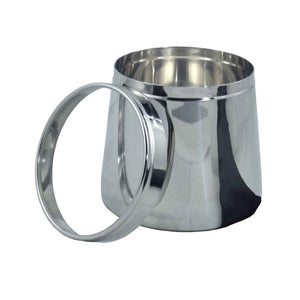 Mirror Stainless Steel Conical Dabba with See Through Glass lid | Silver | 1 Pc