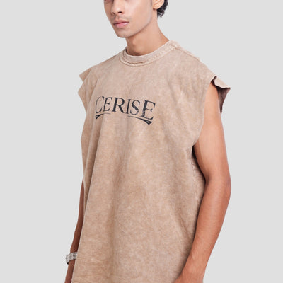 CERISE BEIGE MUSCLE TEE