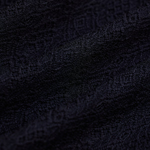 Black Self-Design Crochet Shirt