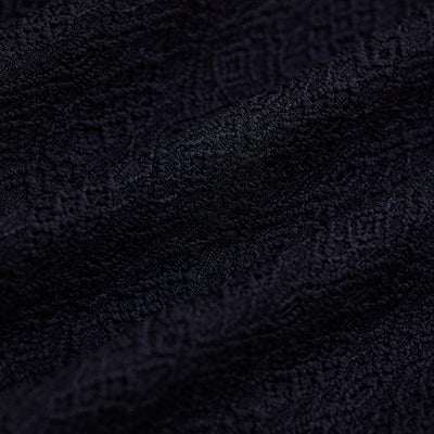 Black Self-Design Crochet Shirt