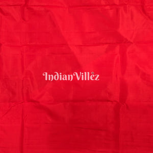 Red Designer Banarasi Katan Silk Saree