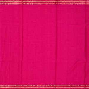 Orange Handloom Soft Silk Saree With Checks & Contrast Pink Border
