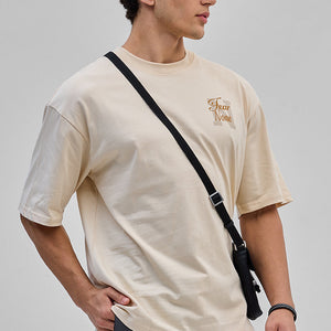 Fear None Beige Oversized T-Shirt