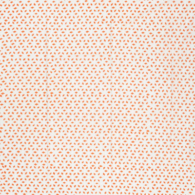 White Woven Jaipur Cotton Saree With Mustard Printed Lotus Motifs