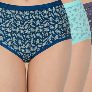 Print High Rise Full Brief Panties (Pack of 3)