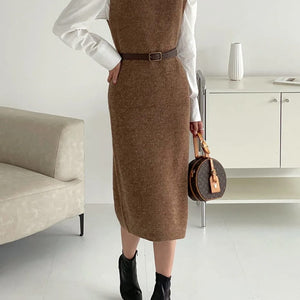 Rida Premium Winter Coord Set- Top with Dress and Belt