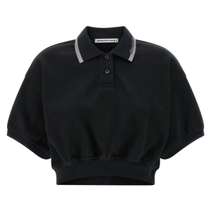 T By Alexander Wang Intarsia Collar Polo Shirt