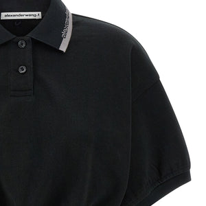 T By Alexander Wang Intarsia Collar Polo Shirt