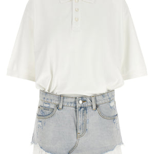 Alexander Wang Denim Skirt Polo Dress