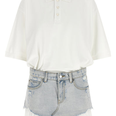 Alexander Wang Denim Skirt Polo Dress