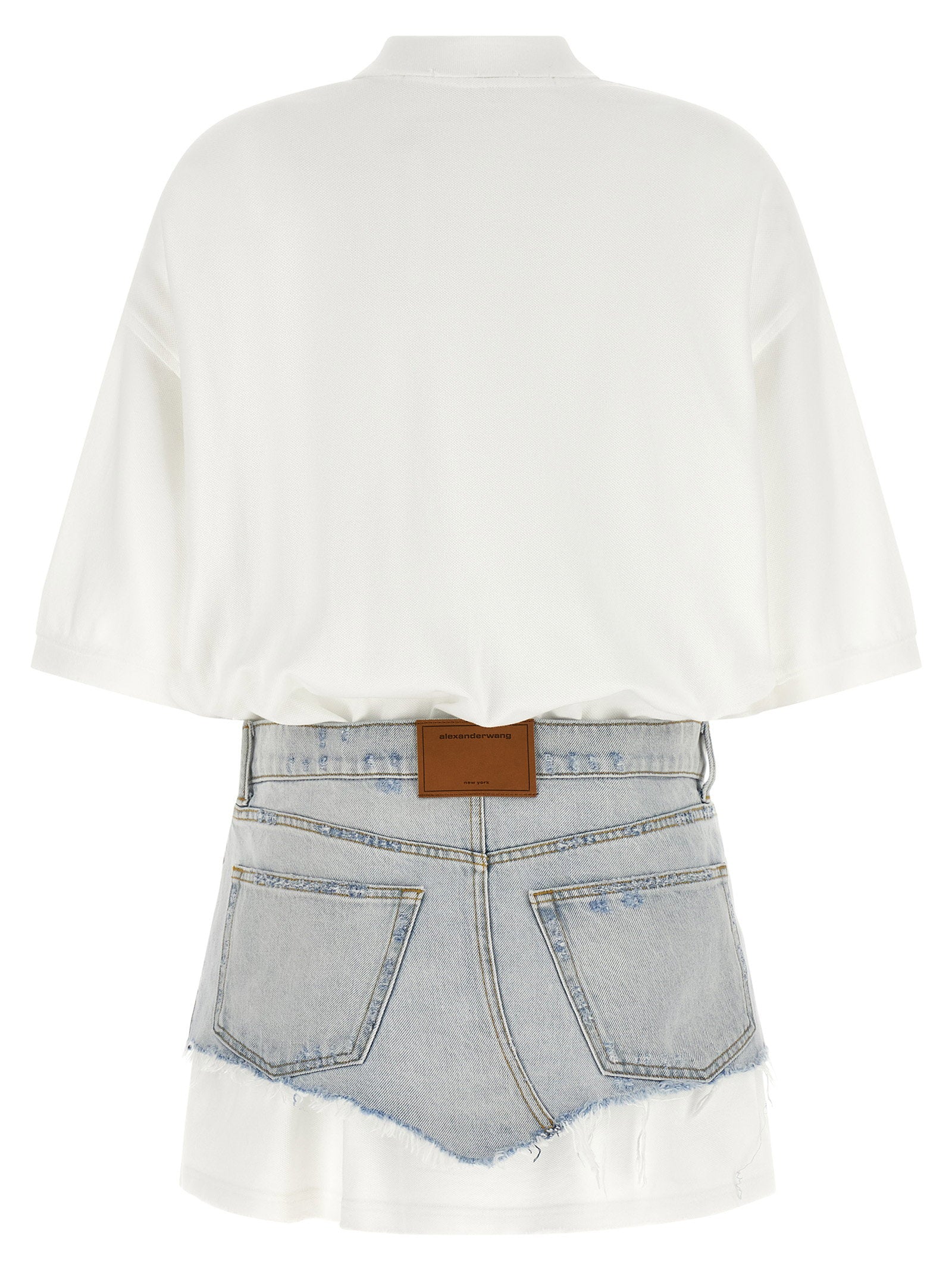 Alexander Wang Denim Skirt Polo Dress