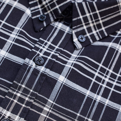 Charcoal Grey Checks Regular Fit Shirt