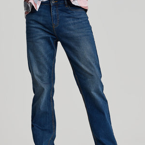 Blue Straight Fit Jeans